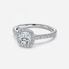 1 carat cushion cut halo diamond ring