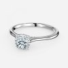 2.5 carat cushion cut diamond engagement ring