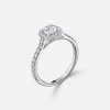 3 carat cushion cut halo engagement rings