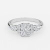 7 stone unique radiant engagement rings