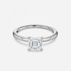 asscher solitaire ring