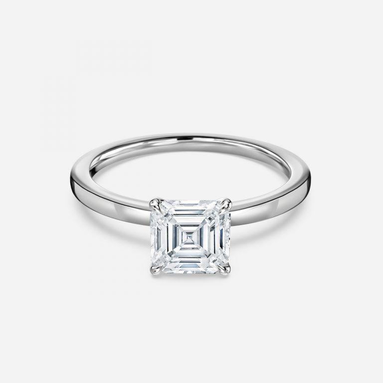 asscher solitaire ring