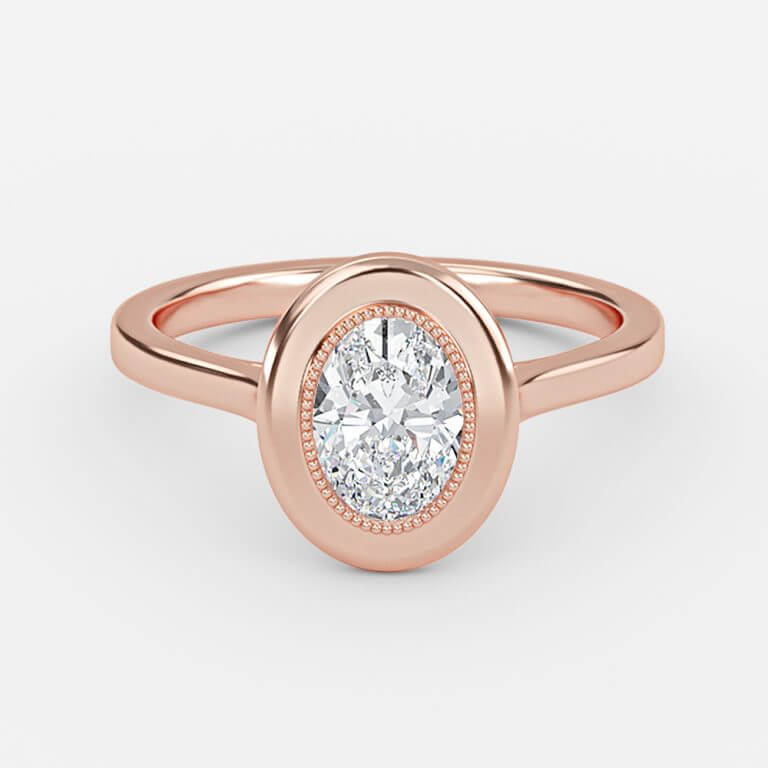 bezel set oval diamond ring gold bezel set oval diamond ring gold