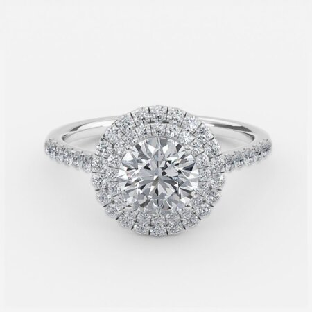 Laila Round Halo Engagement Ring