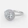 circle engagement rings with halo