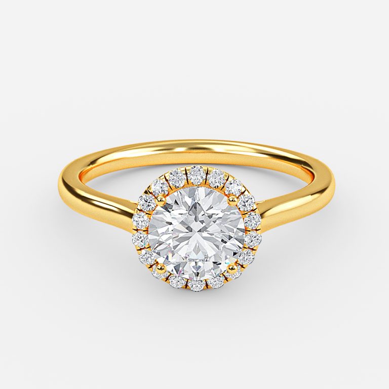 circle halo engagement rings