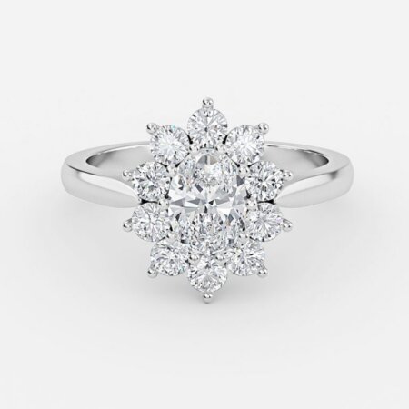 Rohini Oval Cluster Engagement Ring Rohini Oval Cluster Engagement Ring