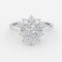cluster oval engagement ring