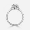 cushion cut halo wedding rings