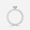 dainty cushion engagement ring white gold