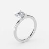 diamond solitaire ring 1 carat radiant cut 14k white gold