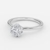 diamond solitaire ring 13 carat round-cut 14k white gold