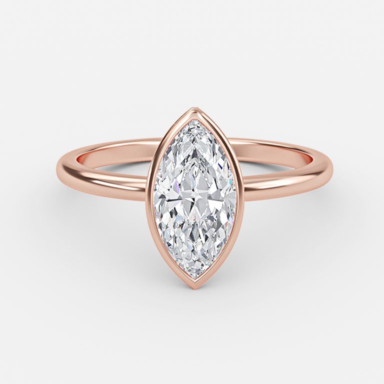 east-west bezel marquise ring
