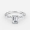emerald cut hidden halo engagement ring emerald cut hidden halo engagement ring