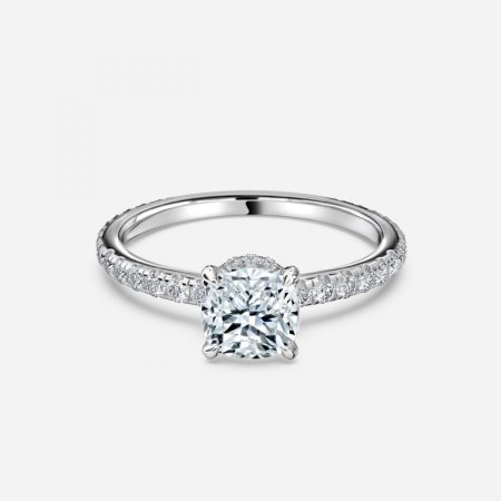 Ambrosia Cushion Hidden Halo Engagement Ring Ambrosia Cushion Hidden Halo Engagement Ring