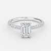 hidden halo emerald cut ring1.2ct