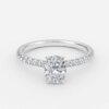 hidden halo engagement ring oval