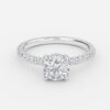 hidden halo round diamond ring