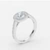 lab grown round diamond halo rings