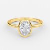 oval bezel engagement ring