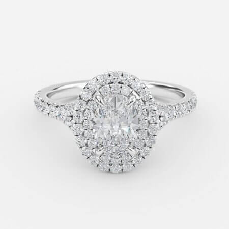 Aalia Oval Halo Engagement Ring