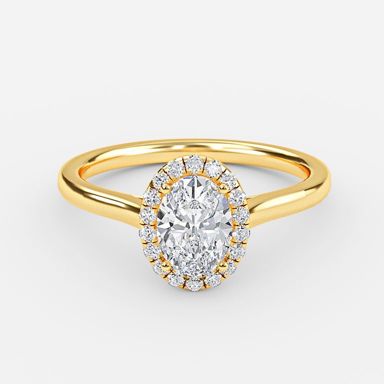 oval halo diamond engagement ring