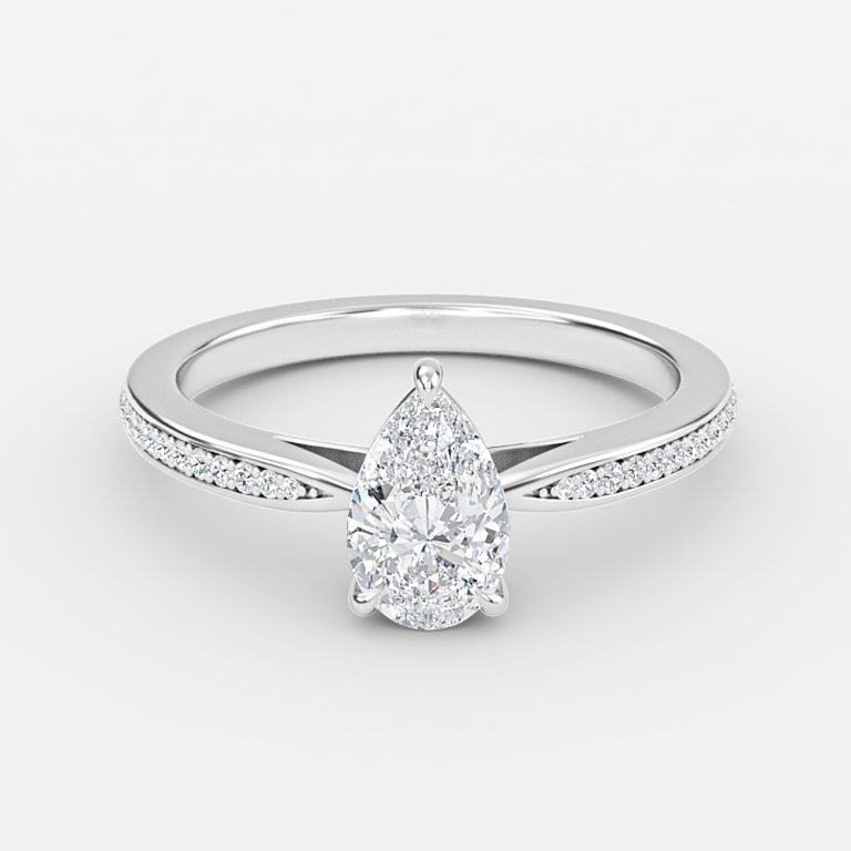 pear cut diamond wedding rings