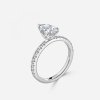 pear diamond two band ring