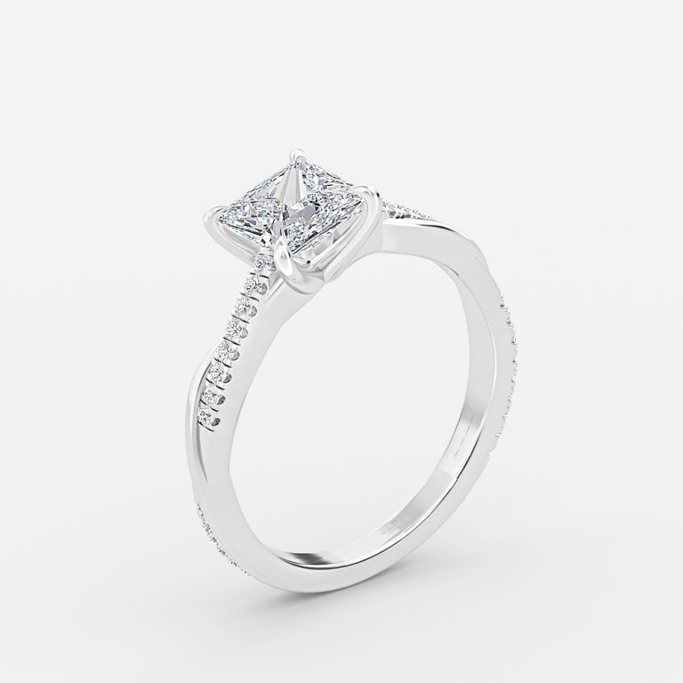 princess cut diamond band ring
