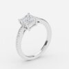 princess cut diamond engagement ring with diamond band princess cut diamond engagement ring with diamond band
