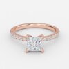 princess cut diamond ring with diamond band princess cut diamond ring with diamond band