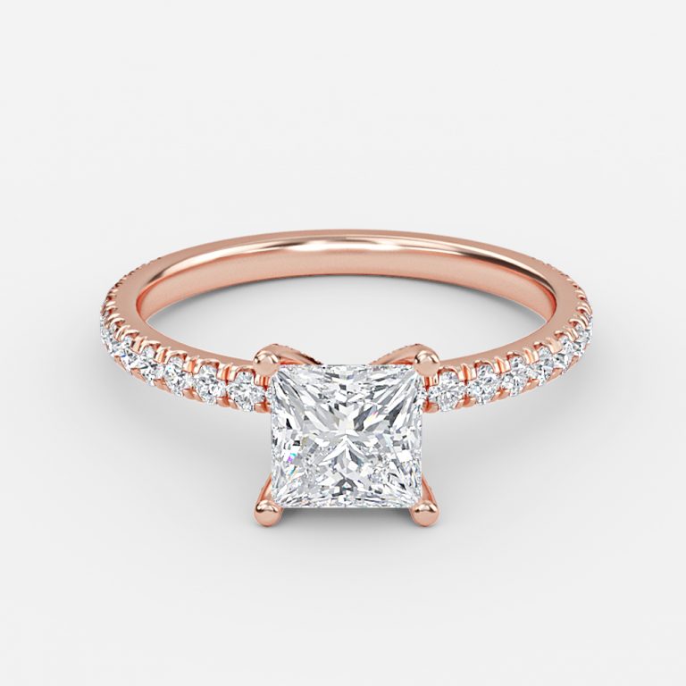 princess cut diamond ring with diamond band princess cut diamond ring with diamond band