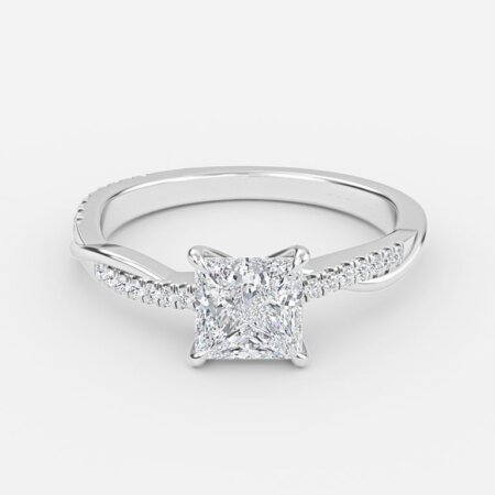 princess cut diamond wedding band 2ct