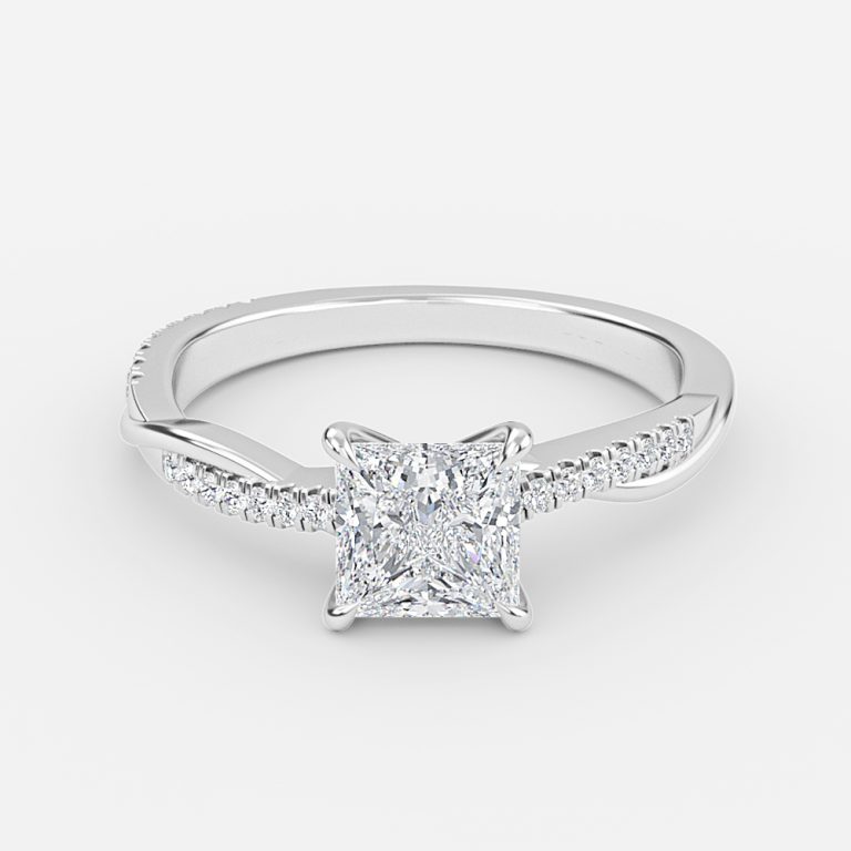 princess cut diamond wedding band 2ct