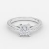 princess cut ring with diamond band 2ct