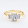 radiant 3 stone engagement ring