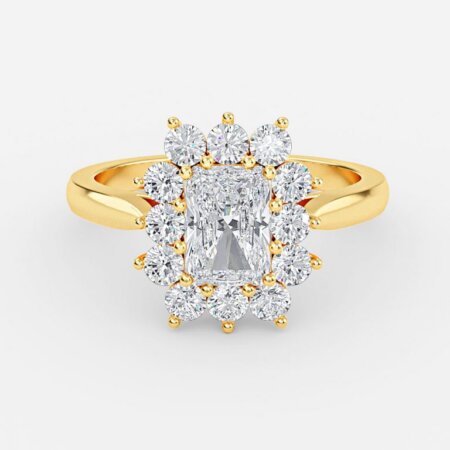 Rohini Radiant Cluster Engagement Ring Rohini Radiant Cluster Engagement Ring