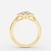 radiant cluster engagement rings yellow gold
