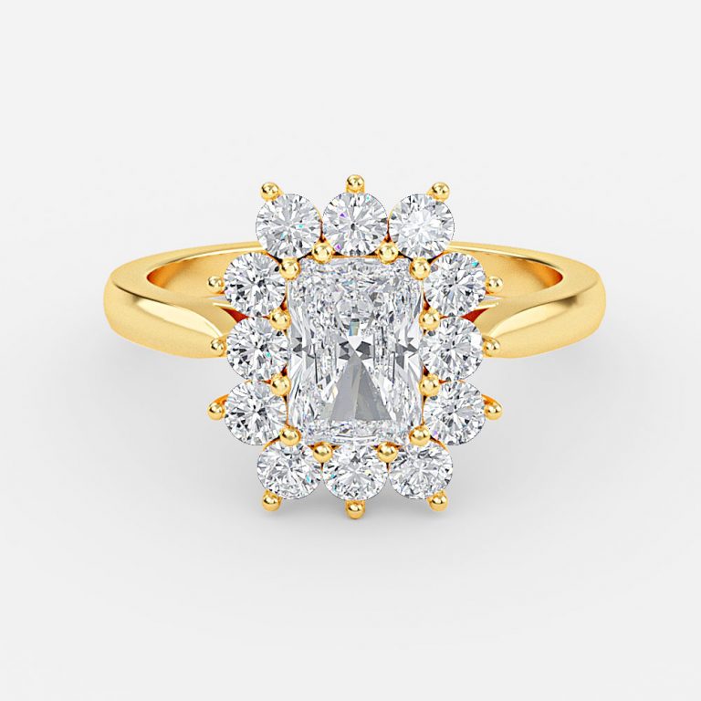 radiant cluster engagement rings