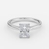 radiant cut diamond solitaire rings