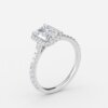 radiant cut halo diamond ring