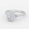 radiant halo diamond engagement ring
