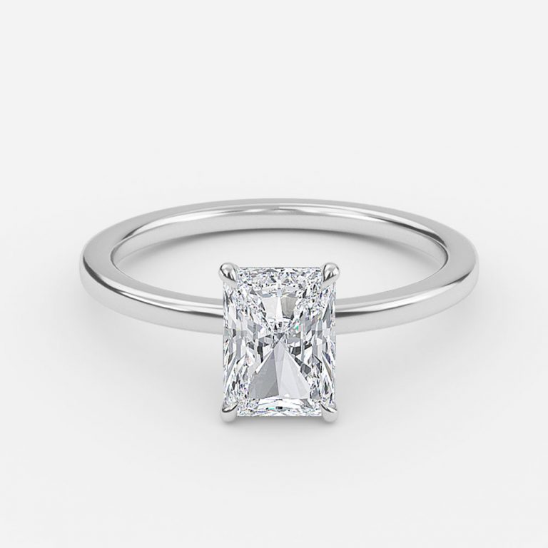 radiant solitaire engagement rings