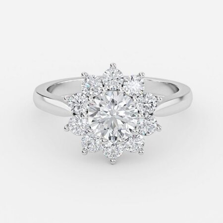 Rohini Round Cluster Engagement Ring Rohini Round Cluster Engagement Ring