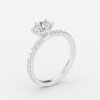round diamond engagement ring diamond band