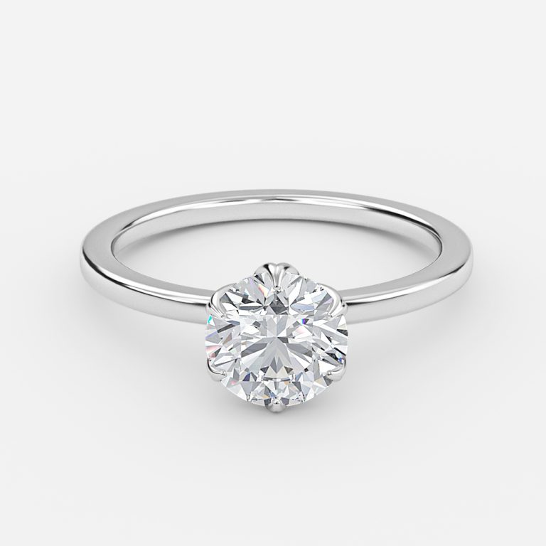 round diamond solitaire ring