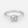 round hidden halo engagement ring