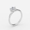 round solitaire engagement ring with halo