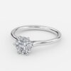 round solitaire platinum engagement ring
