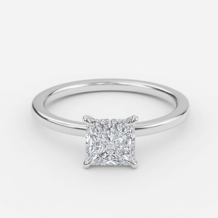 solitaire princess cut engagement ring 2ct